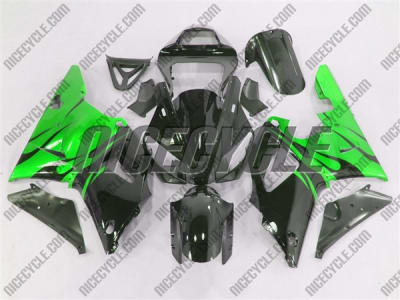 Yamaha YZF-R1 Electric Green Flames Fairings