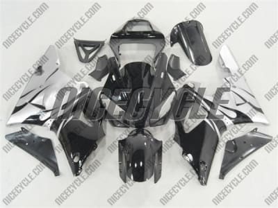 Electric Silver Flames Yamaha YZF-R1 Fairings