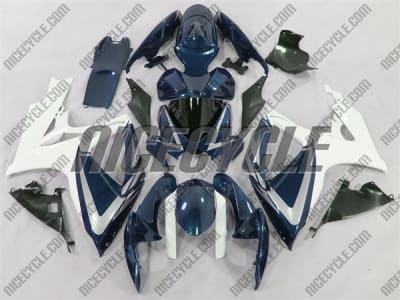 Dark Blue/White Suzuki GSX-R 600 750 Fairings