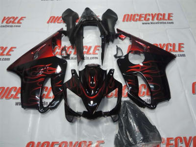 Honda CBR600 F4i Deep Red Flames Fairings