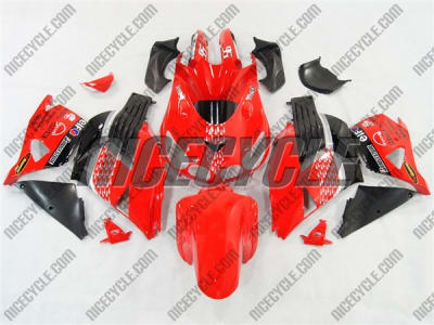 Red Kawasaki ZX14R Fairings