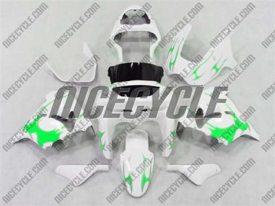 Kawasaki ZX9R Bright Green Tribal Fairings