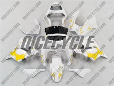 Kawasaki ZX9R Yellow Tribal Fairings