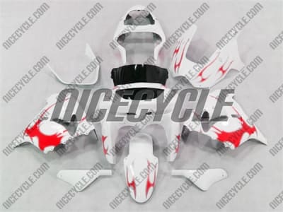 Kawasaki ZX9R Red Tribal Fairings