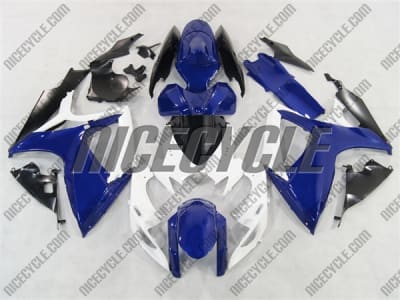 Plasma Blue/White Suzuki GSX-R 600 750 Fairings