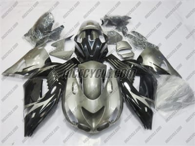 Titanium/Black Kawasaki ZX14R Fairings