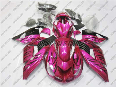 Sparkle Pink/Black Kawasaki ZX14R Fairings
