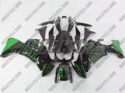 Kawasaki Ninja 650R Green Flame Fairings