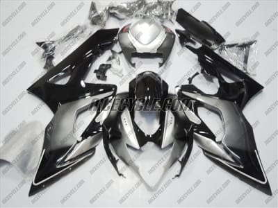 Suzuki GSX-R 1000 OEM Style Black/Silver Fairings