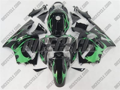 Kawasaki ZX12R Tribal Deep Green Fairings