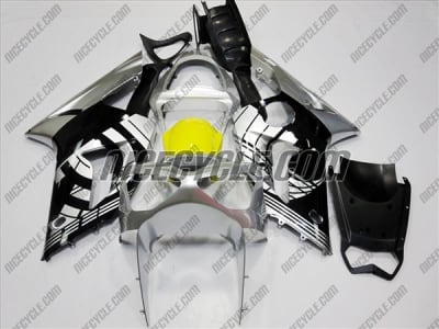 Kawasaki ZX6R Silver/Black Design Fairings