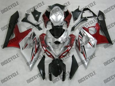 Suzuki GSX-R 1000 Silver/Maroon Fairings