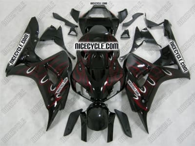 Honda CBR1000RR Red Flame/Silver Fairings