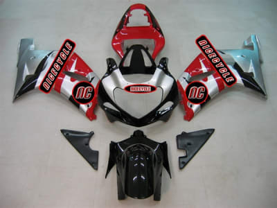 Red/Silver Suzuki GSX-R 600 750 Fairings
