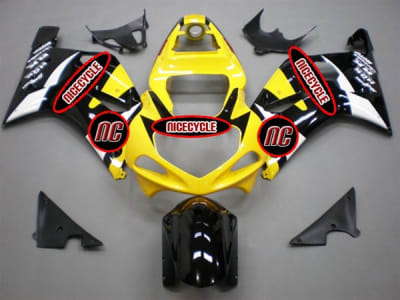 Yellow/Black Suzuki GSX-R 600 750 Fairings