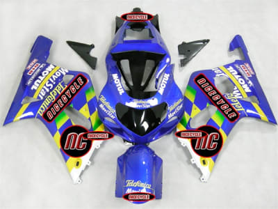 Blue Telefonica Suzuki GSX-R 600 750 Fairings