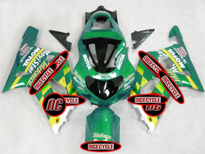 Green Telefonica Suzuki GSX-R 600 750 Fairings