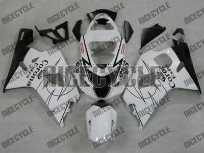 White Corona Suzuki GSX-R 600 750 Fairings