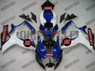 White/Blue OEM Style Suzuki GSX-R 600 750 Fairings