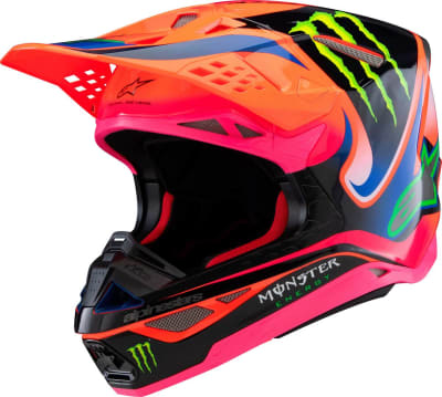 ALPINESTARS S-M10 DEEGAN HELMET ORNG FLO/PRPL/PNK FLUO
