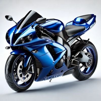 Kawasaki ZX6R Electric Blue Fairings