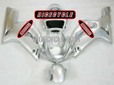 Kawasaki ZX6R Silver Metallic Fairings