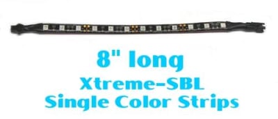 8" Xtreme-SBL Single Color LED Accent Strip Lights