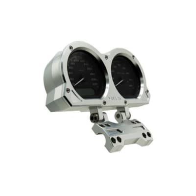 Brocks Harley-Davidson Low Rider S (20-21) Adjustable Billet Dual Gauge Housing Silver