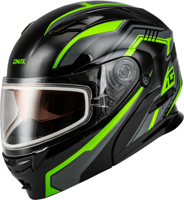 GMAX MD-01S TRANSISTOR SNOW HELMET BLACK/GREY/GREEN