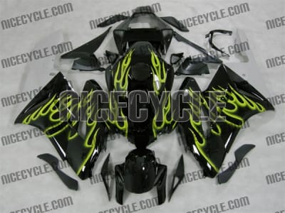 Honda CBR 1000RR Yellow Fire Flame Fairings