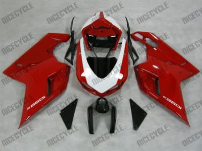 Red/White Ducati 1198 1098 848 Evo Fairings