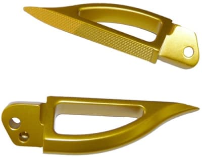 Blade Style Anodized Gold Rear Footpeg Set for Suzuki Hayabusa 99-07 (product code: A4262G)