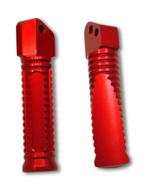 Rear Foot Peg Set for Suzuki GSXR 600 750 1000 Hayabusa, Anodized Red (product code #A4339R)
