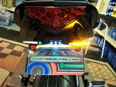 SBL Kawasaki EX650R STD Fender Eliminator with Blade Turn Signals, '12-'16