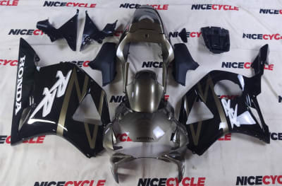 Motorcycle Fairings Kit - 2002-2003 Honda CBR 954RR Silver/Black OE Style Fairings | HNDA36