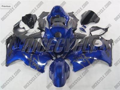Motorcycle Fairings Kit - 1999-2007 Suzuki GSXR 1300 Hayabusa Deep Blue/Black Fairings | # JohnDLR-3012