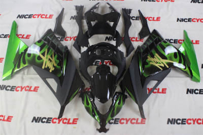 Kawasaki Ninja 300 Fire Green Black Fairings
