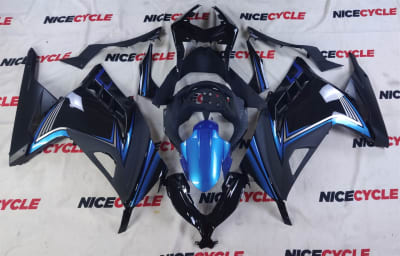 Kawasaki Ninja 300 Fairings Arctic Black/Blue