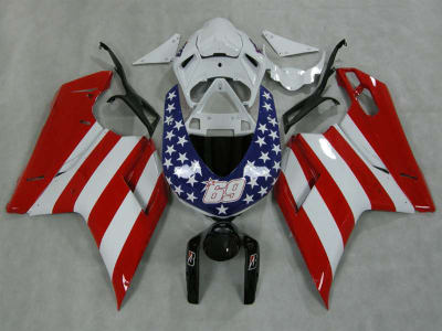 Motorcycle Fairings Kit - Ducati 1198 1098 848 Evo Nicky Hayden USA Fairings | ND848-10