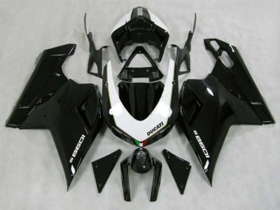 Motorcycle Fairings Kit - Ducati 1198 1098 848 Evo Black Fairings | ND848-23