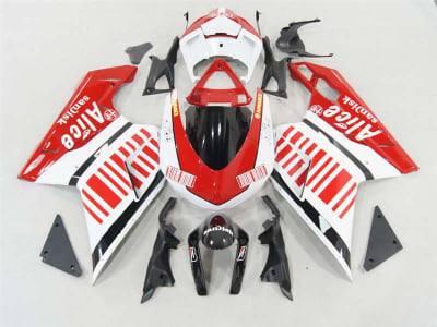 Motorcycle Fairings Kit - Ducati 1198 1098 848 Evo Alice Style Red Fairings | ND848-29