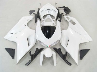 Motorcycle Fairings Kit - Ducati 1198 1098 848 Evo White Fairings | ND848-33