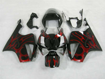 Motorcycle Fairings Kit - Honda VTR 1000 / RC 51 / RVT 1000 Candy Red Tribal Fairings | NH10006-17