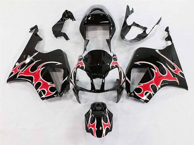 Motorcycle Fairings Kit - Red Tribal Honda VTR 1000 / RC 51 / RVT 1000 Motorcycle Fairings | NH10006-24