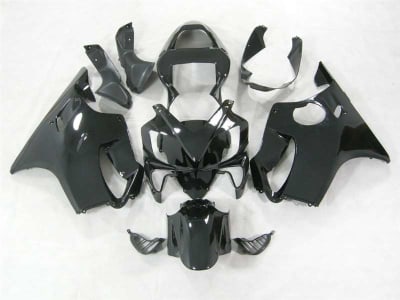 Motorcycle Fairings Kit - 2001-2003 Honda CBR 600 F4i Gloss Black Fairings | NH60103-22