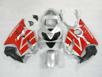 Motorcycle Fairings Kit - 2001-2003 Honda CBR 600 F4i Silver/Red OEM Style Fairings | NH60103-27