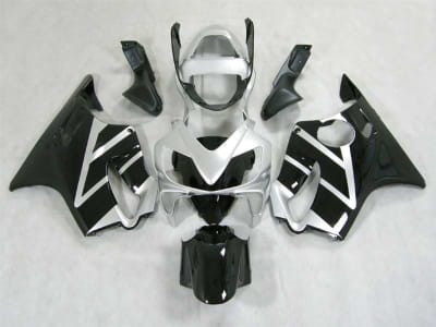 Motorcycle Fairings Kit - 2001-2003 Honda CBR 600 F4i Black/Silver OEM Style Fairings | NH60103-31