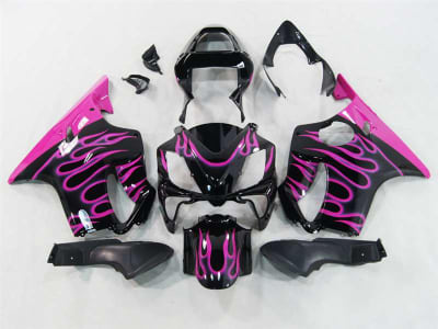Motorcycle Fairings Kit - 2001-2003 Honda CBR 600 F4i Pink Fire Flame Fairings | NH60103-34
