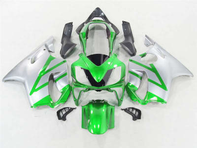 Motorcycle Fairings Kit - 2004-2006 Honda CBR 600 F4i Metallic Green/Silver Fairings | NH60406-34