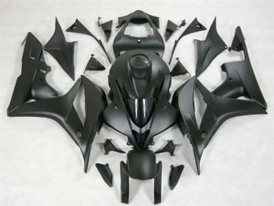 Motorcycle Fairings Kit - 2007-2008 Honda CBR 600RR Satin Black Fairings | NH60708-10